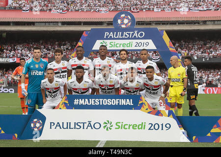 Sao Paulo, Brésil. 14 avr, 2019. 2019 Paulista, Sao Paulo x Corinthiens Photo : Marcello Zambrana / AGIF : Crédit AGIF/Alamy Live News Crédit : AGIF/Alamy Live News Banque D'Images