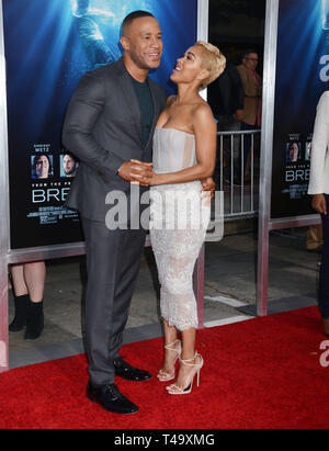 DeVon Franklin, Meagan bon assister à la première mondiale de la 20th Century Fox's 'Breakthrough' à Westwood Regency Theatre le 11 avril 2019 à Los Angeles, Californie. Banque D'Images