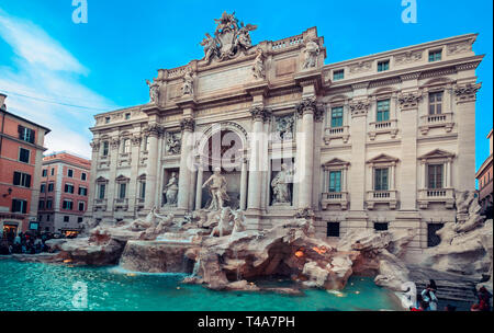 Fontana di Trevi (fontaine de Trevi),l'un des plus célèbres. Rome Banque D'Images