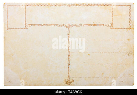 Carte postale ancienne isolated on white Banque D'Images