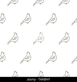 Style de ligne simple modèle vectoriel continu d'oiseaux sur fond blanc. Illustration de Vecteur