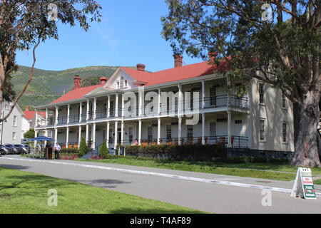 Ancienne Caserne, construite 1903, Fort Baker, Californie Banque D'Images