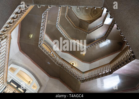 L'hôtel de ville de Philadelphie dans l'escalier Banque D'Images