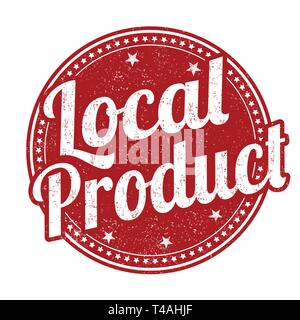 Produit local signer ou apposer sur fond blanc, vector illustration Illustration de Vecteur