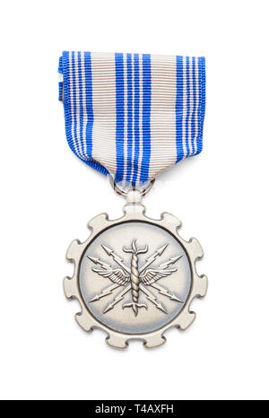 United States Air Force Médaille militaire Découper sur blanc. Banque D'Images