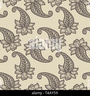 Paisleys traditionnel magique pour motif transparente design papier peint ou tissu l'impression textile Illustration de Vecteur