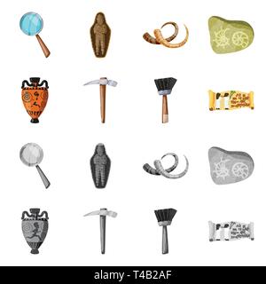 Lens,maman,corne,rock,amphora,pioche,faites défiler,brosse,verre,tusk,Black,artefact, sélection,OUTIL,Egypte,,papyrus,mammouth figure,trésor,creuser,livre,loupe,mort,civilisations,rouleau de balayage,zoom,sarcophage,histoire,articles,musée,attributs,archéologie,historique,recherche,de,bien,Travail,découverte,set,icône,,illustration,collection,isolé,design,graphisme,élément vecteur vecteurs,signer , Illustration de Vecteur