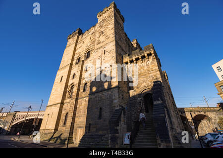 Donjon normand du château à Newcastle upon Tyne Banque D'Images