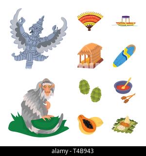 Garuda, ventilateur,voile,surf,cabane,monkey,humulus,dish,riz,papaye,oiseaux,belle,maison,voile,surf,animal,sauce,plantes,fruits,wayang,l'été, la mer,plage,chaume,jungle, bière, nourriture, orange, Bali, Indonésie, Caraïbes,balinais,Asie,voyage,tourisme,géographie,island,set,icône,,illustration,collection,isolé,design,graphisme,élément signe,caricature,couleur,vecteurs vecteur , Illustration de Vecteur