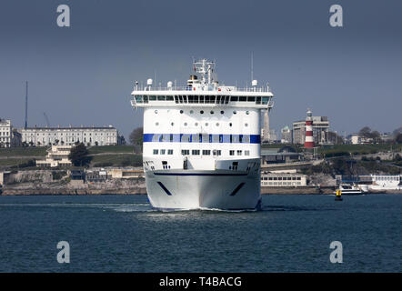 Brittany Ferries MV, de Plymouth à d'Armorique Banque D'Images