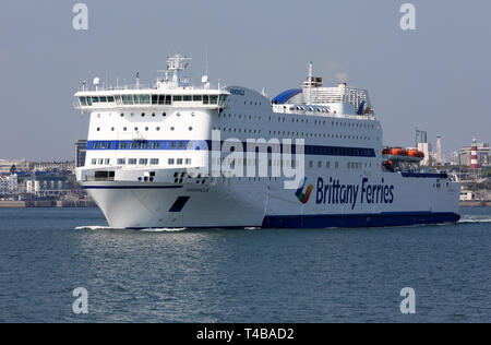 Brittany Ferries MV, de Plymouth à d'Armorique Banque D'Images