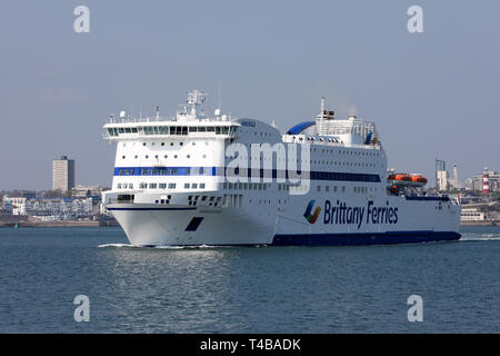 Brittany Ferries MV, de Plymouth à d'Armorique Banque D'Images