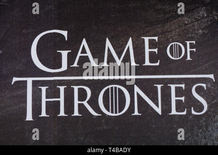 Londres, Royaume-Uni - 15 Avril 2019 : Game of thrones billboard à Londres. Game of thrones est une série de tv pour HBO Banque D'Images