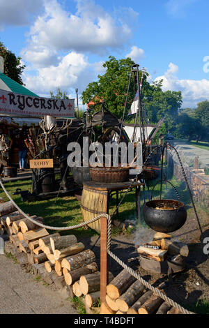 Marché médiéval, Malbork, occidentale, Pologne Banque D'Images