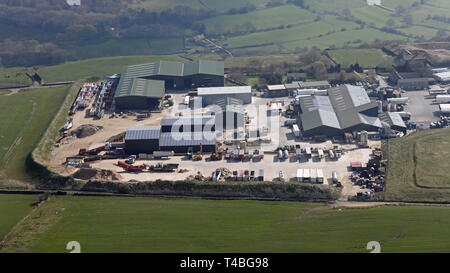 Un industriel sur Swales Moor Road, Halifax, West Yorkshire Banque D'Images