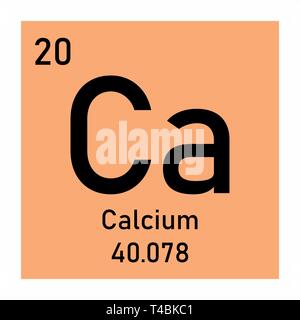 L'icône de calcium élément Tableau périodique Illustration de Vecteur