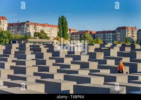 Holocaust-Mahnmal, Mitte, Berlin, Deutschland Banque D'Images