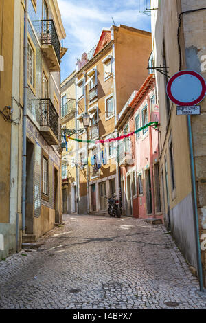 Lisbonne, PORTUGAL - CIRCA Octobre 2016 : rues de la ville de Lisbonne, Portugal. Banque D'Images