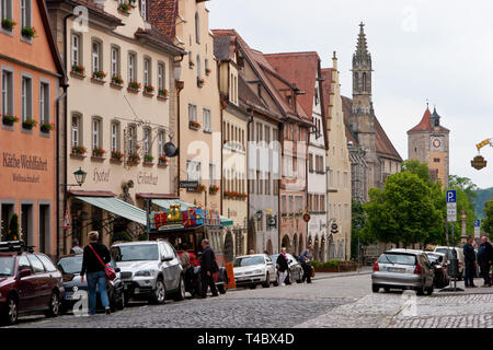 Maisons et boutiques à Rothenburg ob der Tauber Banque D'Images