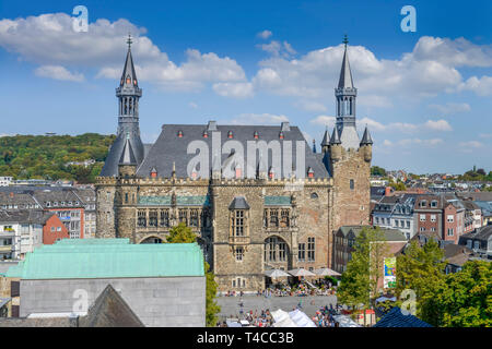 Katschhof, Rathaus, Aix-la-Chapelle, Nordrhein-Westfalen, Deutschland Banque D'Images