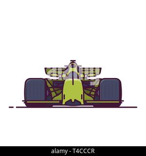 Vue avant d'une voiture de sport Illustration de Vecteur