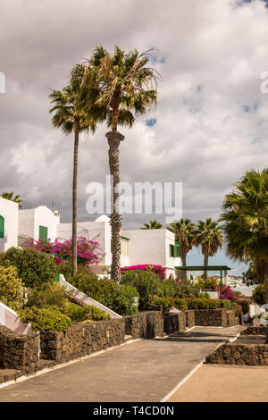 Maisons de vacances moderne, Costa Teguise, Lanzarote Banque D'Images