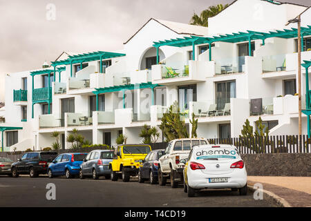 Maisons de vacances moderne, Costa Teguise, Lanzarote Banque D'Images