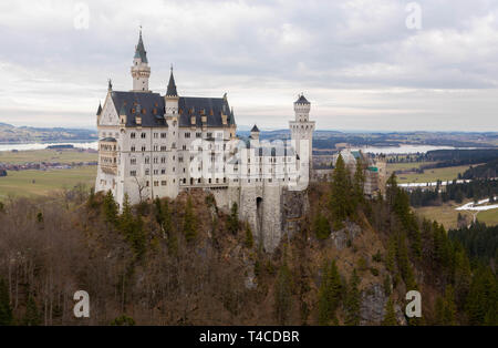 Le château de Neuschwanstein, en Bavière, Allemagne Banque D'Images