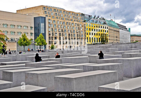 Monument de l'holocauste juif, Berlin, Allemagne Banque D'Images