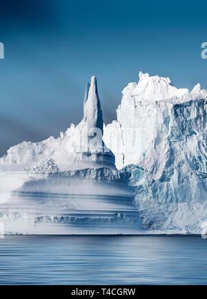 Les icebergs, Scoresbysund, Groenland Banque D'Images