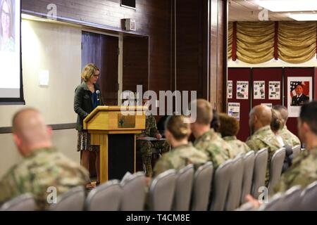Jill Councilwoman Gaebler, District 5 représentant de Colorado Springs, adresse à l'auditoire, le 18 mars 2019, au cours de la région de Fort Carson le Mois de l'histoire des femmes au centre de conférence de l'Elkhorn sur Fort Carson, Colorado. Banque D'Images