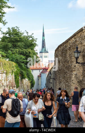 Tallinn, Estonie, 10 août : de nombreux touristes se promener dans les rues et voir les sites de Tallinn, le 10 août 2017. Banque D'Images