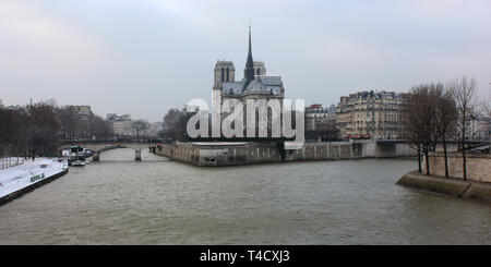 La Cathédrale Notre Dame - La Cathédrale de Paris Banque D'Images