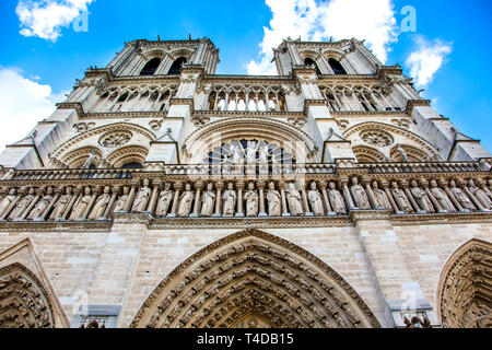 La Cathédrale Notre Dame, Paris, France Banque D'Images