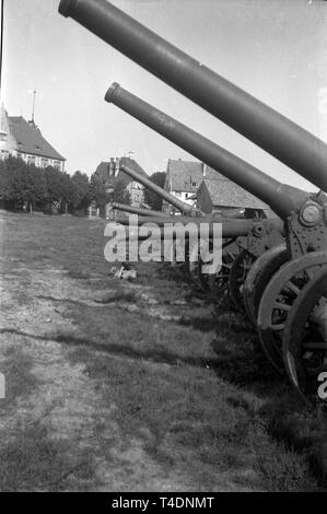 Französisches Heer / Armée de terre française (Armée) / Armée de terre Feldgeschütz Canon de 120 mm modèle 1878 et 155 mm modèle 1877 Banque D'Images