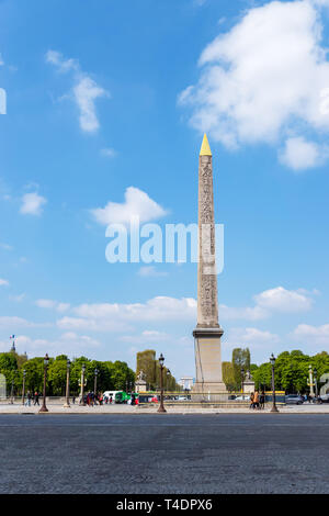 Obélisque de Louxor sur la Place de la Concorde - Paris, France Banque D'Images