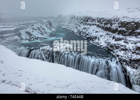 Gullfoss, Sudurland, Islande, Europe Banque D'Images