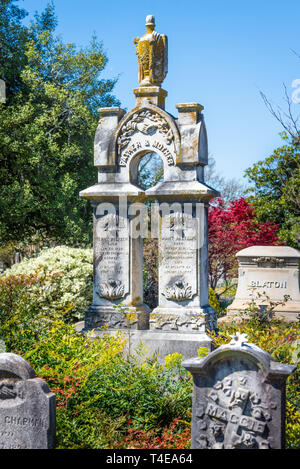 Les marqueurs Memorial historique au cimetière d'Oakland à Atlanta, Géorgie. (USA) Banque D'Images