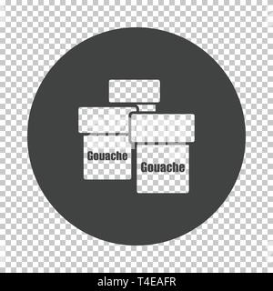 L'icône peut la gouache. Soustraire le design stencil sur grille de transparence. Vector illustration. Illustration de Vecteur
