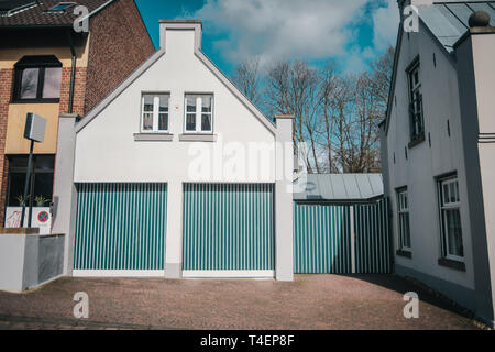 Arhitecture classique européenne et la conception des rues. Petite ville de l'ouest de l'Allemagne Banque D'Images