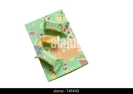 Bangkok Thailande Avril 15, 2019 : les gâteaux ananas célèbre emballage alimentaire souvenirs de Taiwan Banque D'Images