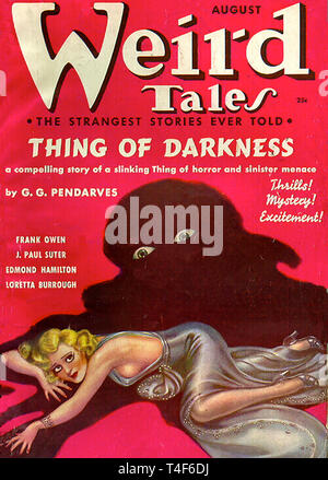 Weird Tales Août 1937. Banque D'Images