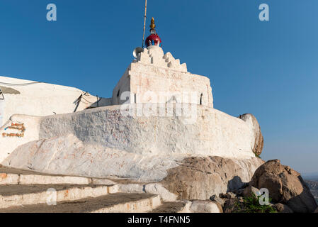 Anjana Matha Temple, Anjeyanadri Hill, Hampi, Inde Banque D'Images