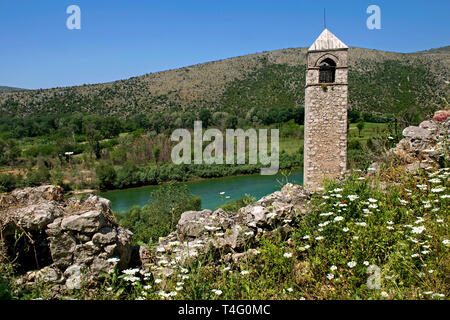 Počitelj est historique village de Bosnie-Herzégovine Banque D'Images