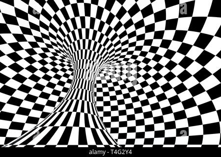 Bande blanche et noire, lignes répétitives, rendu 3D, ordinateur digital background Banque D'Images
