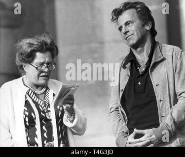 L'acteur Maximilian Schell dans Swiss-Austrian le rôle titre avec Heidemarie Hatheyer comme 'mère' pendant la répétition de Hugo von Hofmannsthal's 'Jedermann' à Salzbourg le 22 juillet 1978. Dans le monde d'utilisation | Banque D'Images