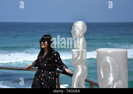 Sydney, Australie - Nov 4, 2018. Jeremy Sheehan : inondation. Sculpture par la mer le long de la promenade côtière de Coogee à Bondi est le plus grand du monde libre d Banque D'Images