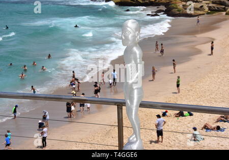 Sydney, Australie - Nov 4, 2018. Jeremy Sheehan : inondation. Sculpture par la mer le long de la promenade côtière de Coogee à Bondi est le plus grand du monde libre d Banque D'Images