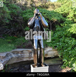 Sydney, Australie - Oct 23, 2018. Bryn Jones : Vous m'entendez, pouvez-vous me voir Sculpture de l'mer le long de la promenade côtière de Coogee à Bondi est le worl Banque D'Images