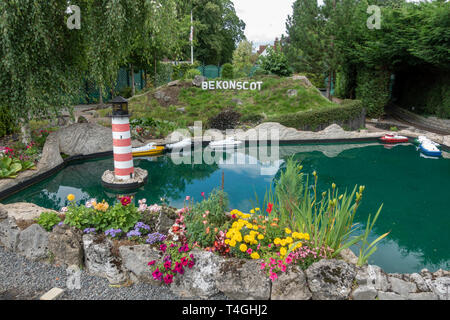 Vue générale sur Bekonscot Model Village, Beaconsfield, Buckinghamshire, UK Banque D'Images